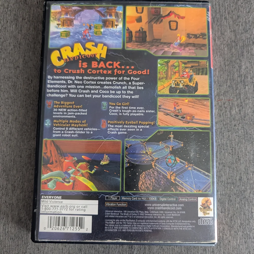PS2 Crash Bandicoot: The Wrath of Cortex - PlayStation 2 Greatest Hits Complete - Picture 2 of 3